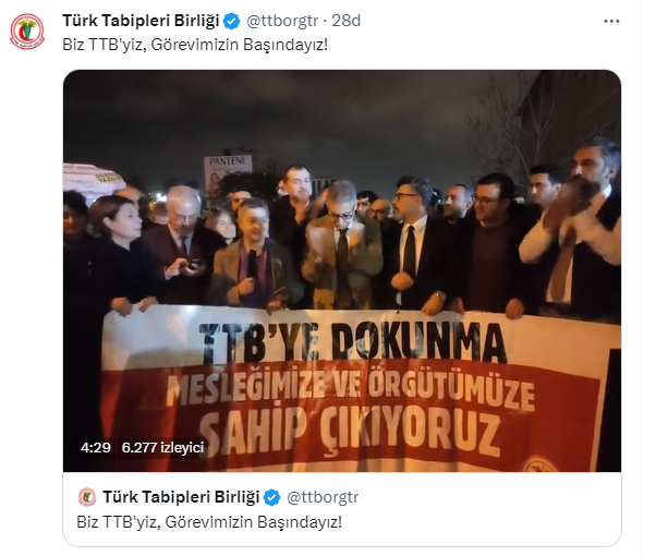 Türk Tabipleri Birliği'nden Merkez Konseyi'nin görevden alınması kararı sonrası ilk açıklama: Görevimizin başındayız