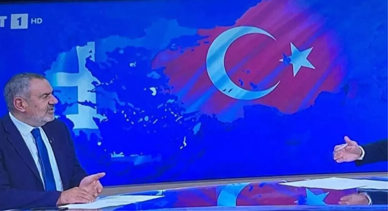Yunanistan devlet televizyonu, Türkiye\'nin Trakya topraklarını Yunan bayrağıyla gösterdi