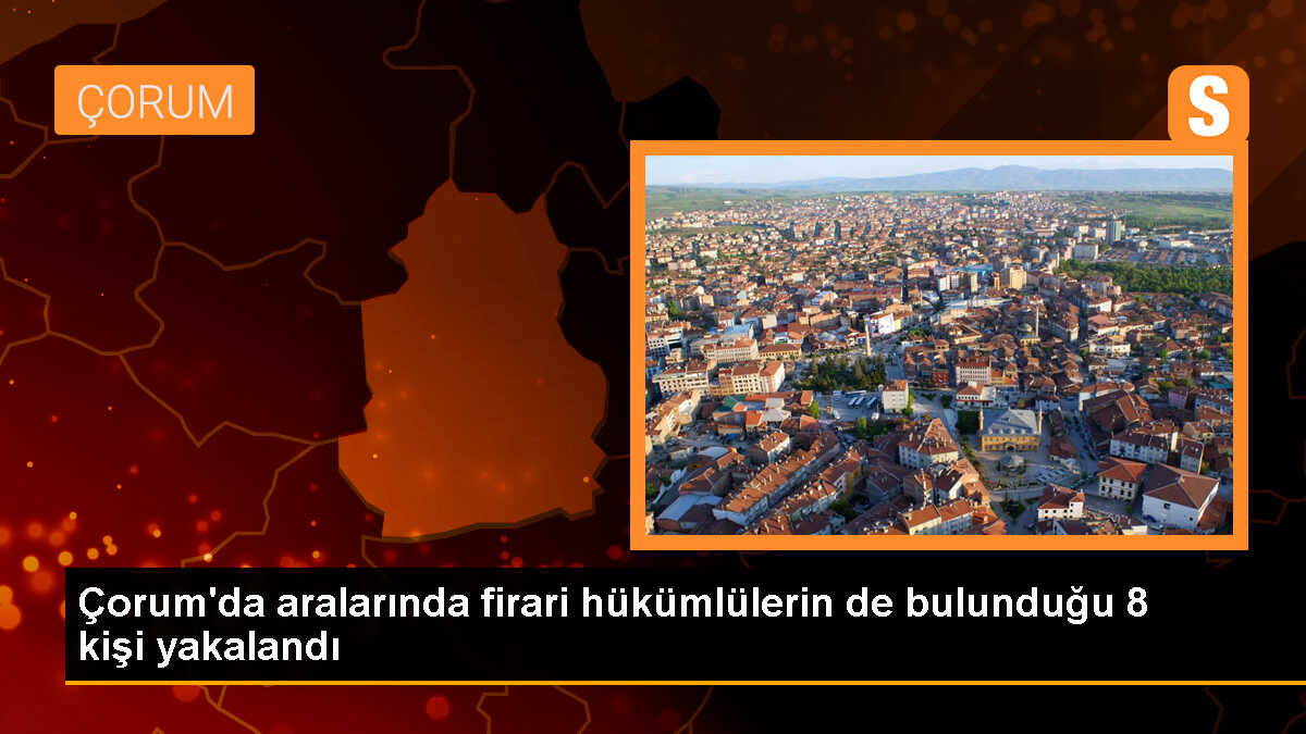 Çorum\'da 8 kişi yakalandı