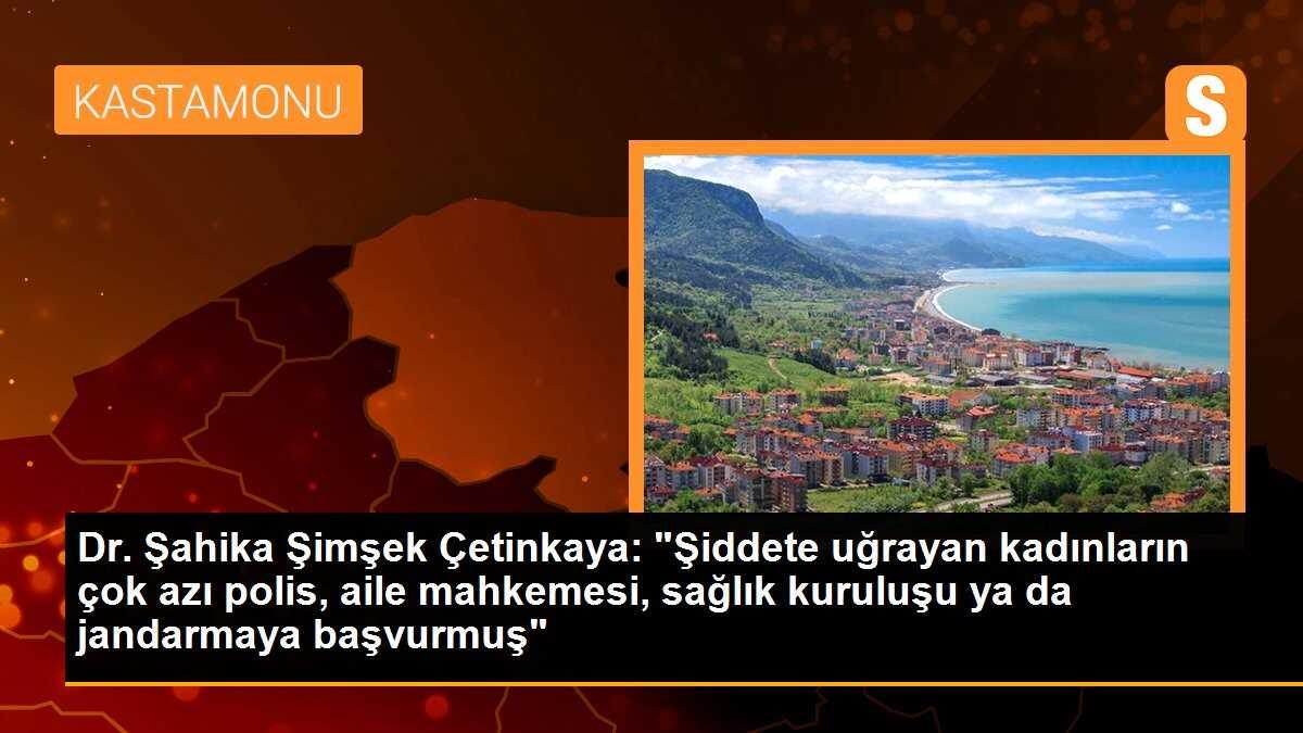 Dr. Şahika Şimşek Çetinkaya: "Şiddete uğrayan kadınların çok azı polis, aile mahkemesi, sağlık kuruluşu ya da jandarmaya başvurmuş"
