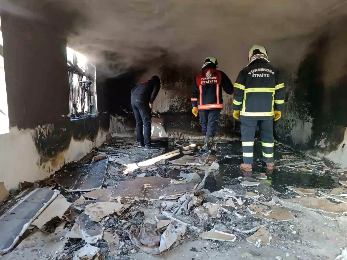 Hakkari\'de ev yangını maddi hasara yol açtı