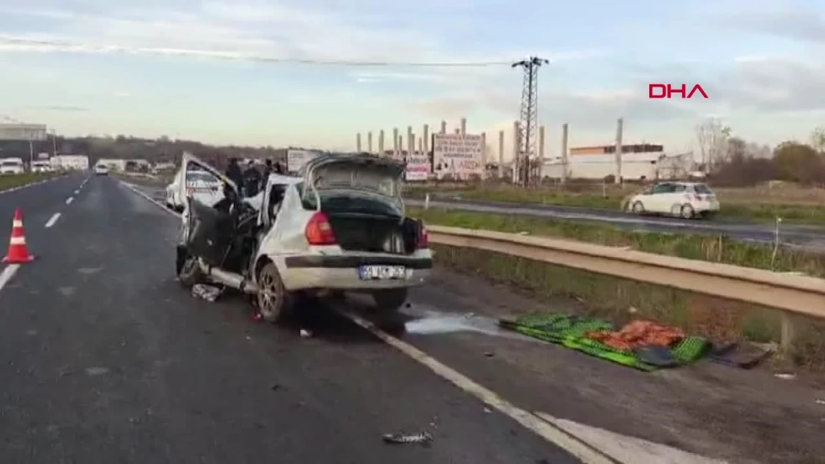 Kırmızı ışık ihlali yapan kamyonun çarptığı otomobilde 1 ölü, 2 yaralı