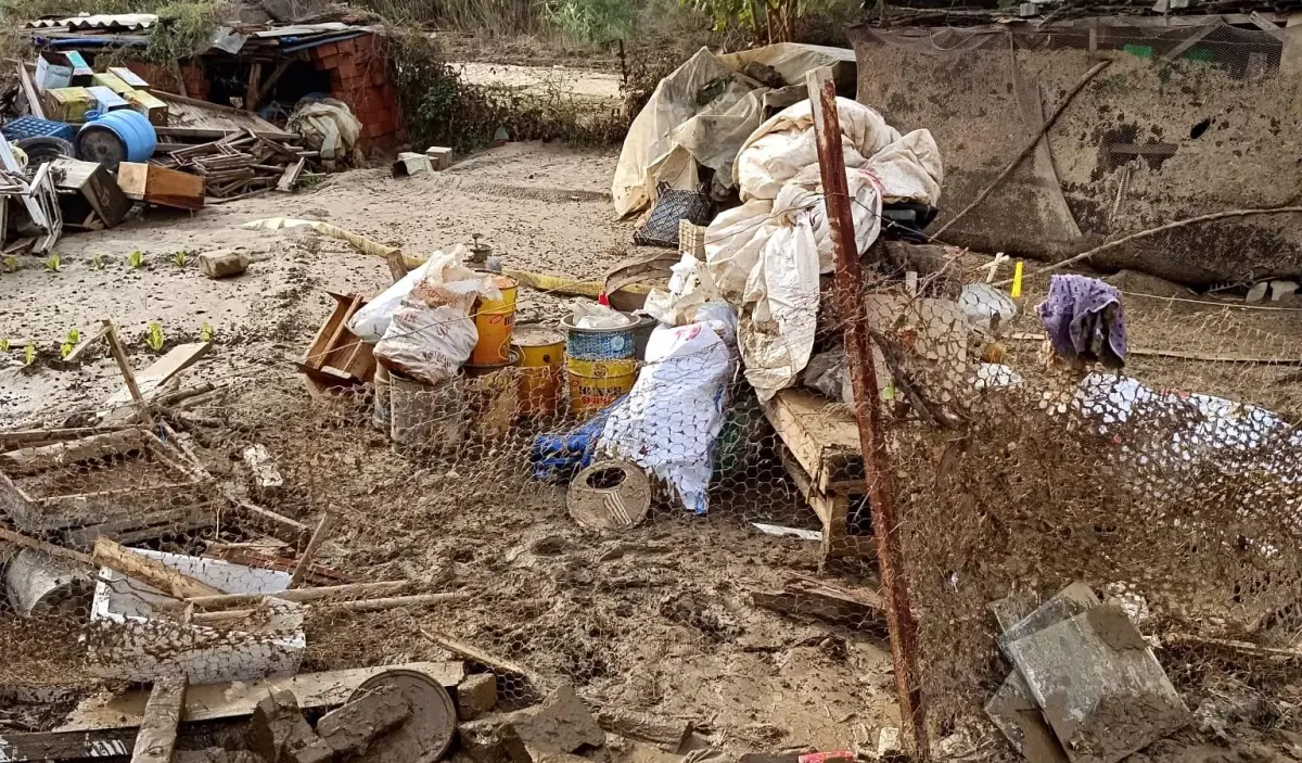 Aydın\'da sağanak yağış sonrası AFAD gönüllüleri çalışıyor