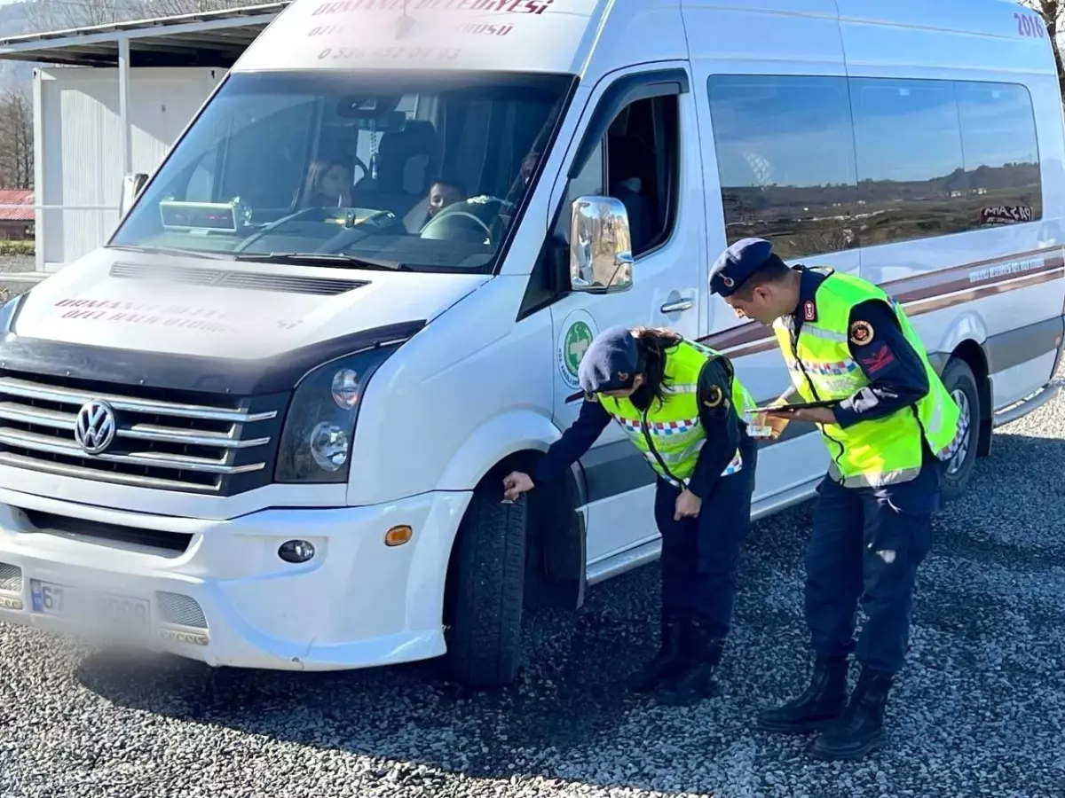 Zonguldak\'ta kış lastiği denetimleri devam ediyor