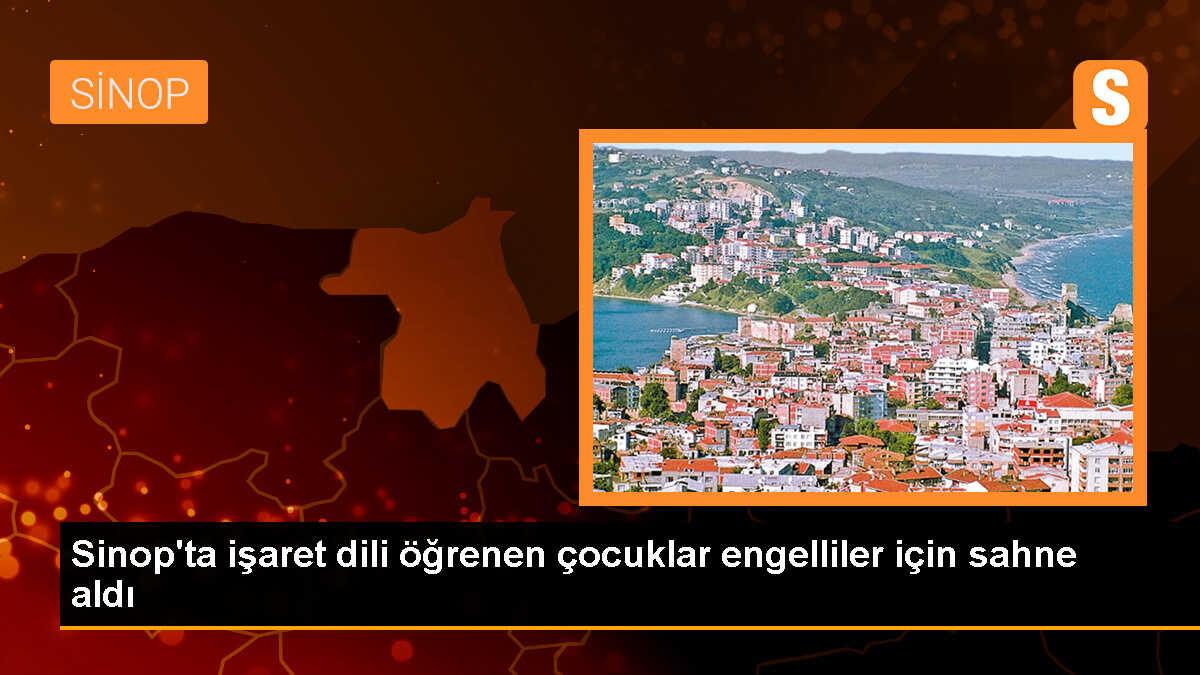 Sinop\'ta işaret dili eğitimi alan çocuklar engelliler için sahneye çıktı