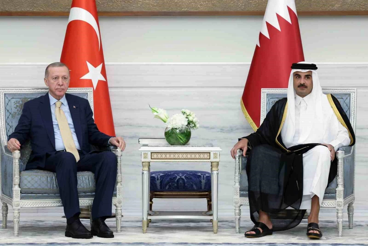 Cumhurbaşkanı Erdoğan, Al Sani ile görüşmesinde Gazze\'ye insani yardımların yeterli derecede ulaştırılması için Türkiye\'nin çabalarının artarak devam...