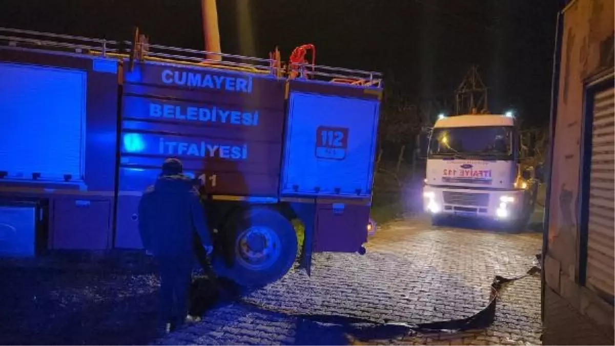 Düzce\'de çıkan yangında ev kullanılamaz hale geldi