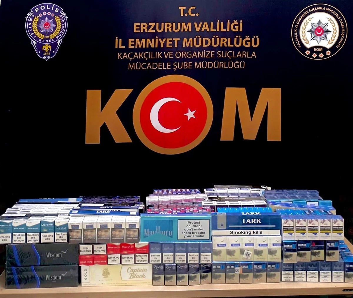 Erzurum\'da Otomobilde 1400 Paket Kaçak Sigara Ele Geçirildi