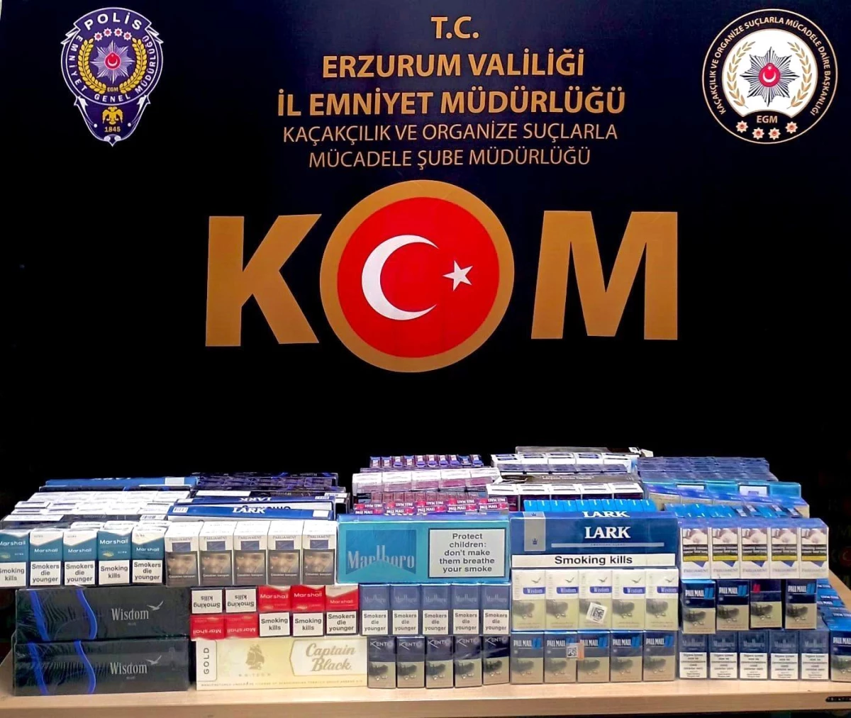 Erzurum\'da 1400 Adet Kaçak Sigara Ele Geçirildi