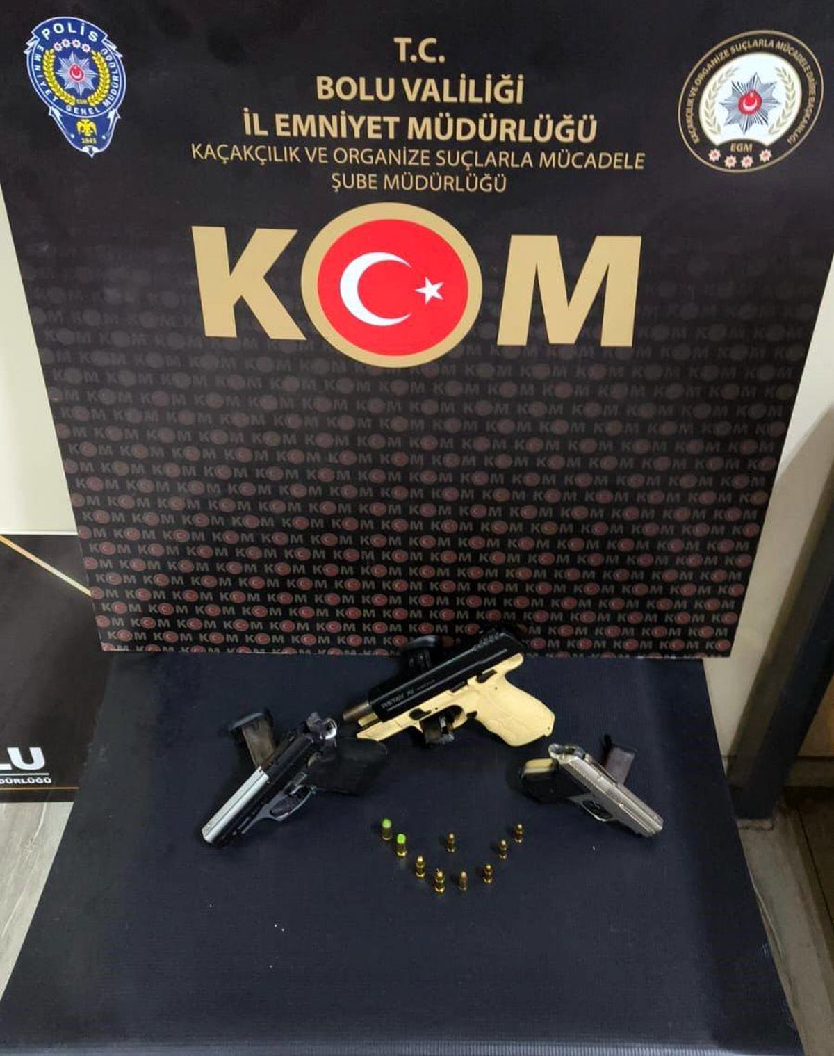 Bolu\'da ruhsatsız silahlar ele geçirildi