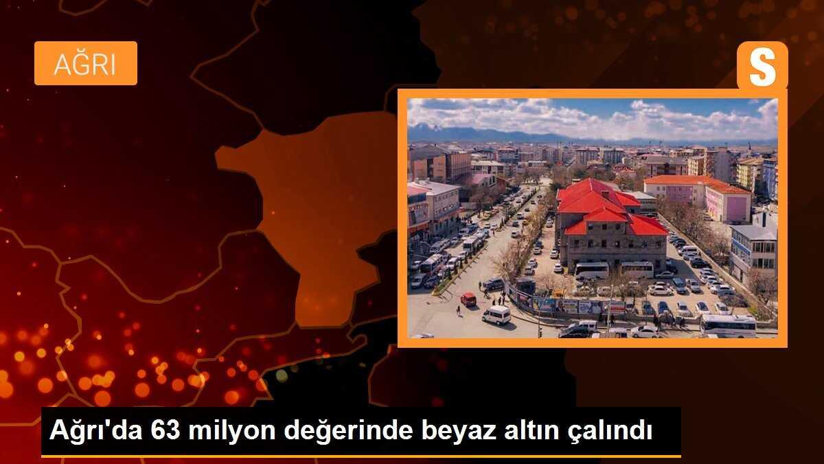 Ağrı\'da 63 milyon değerinde beyaz altın çalındı