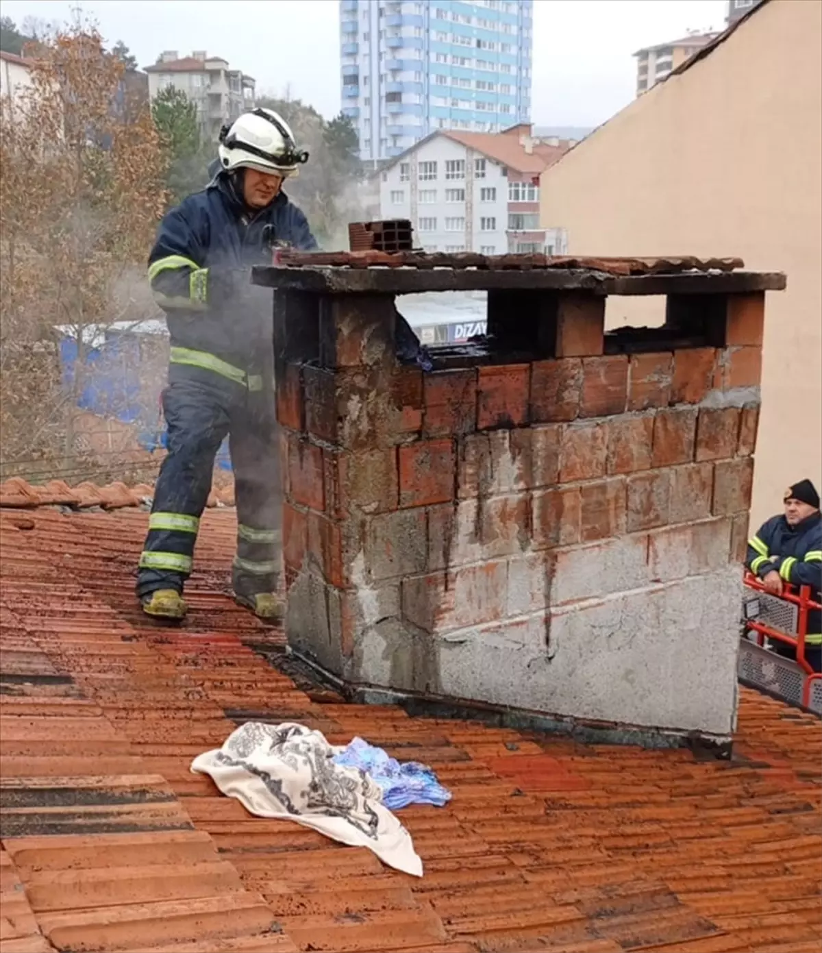 Kastamonu\'da çıkan baca yangını söndürüldü