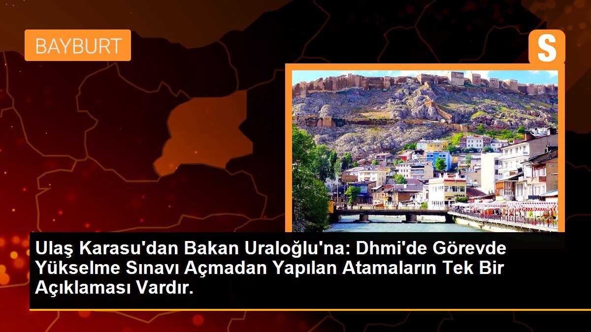 Ulaş Karasu\'dan Bakan Uraloğlu\'na: Dhmi\'de Görevde Yükselme Sınavı Açmadan Yapılan Atamaların Tek Bir Açıklaması Vardır.