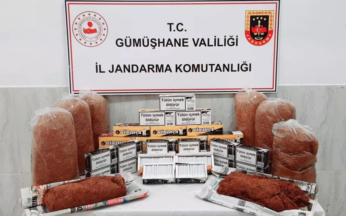 Gümüşhane\'de Kaçak Sigara ve Tütün Operasyonu