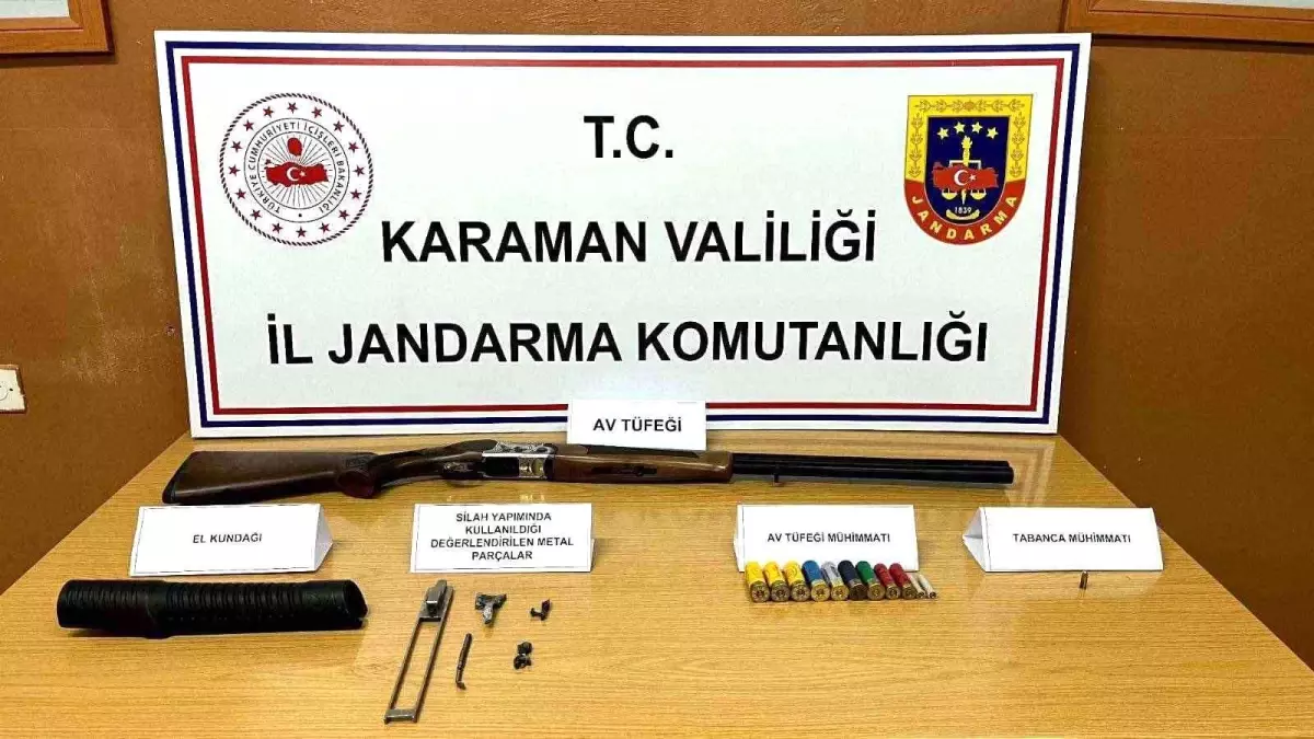 Karaman\'da Kaçakçılık Operasyonu: 65 Kilo Kaçak Tütün ve 1 Tüfek Ele Geçirildi