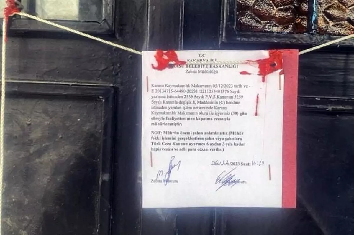 Sakarya\'da fuhuş operasyonu sonrası 8 gazino ve 1 restoran mühürlendi