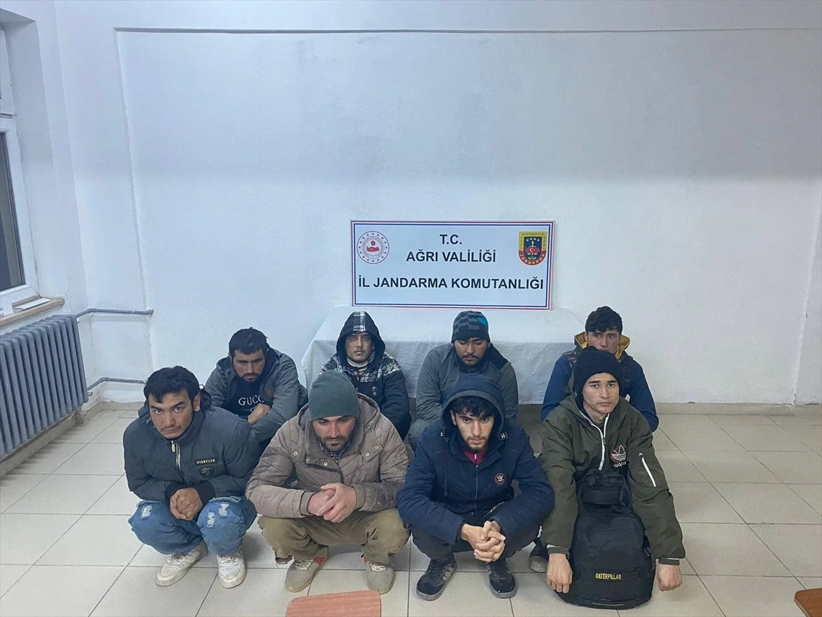 Ağrı\'da 8 düzensiz göçmen yakalandı