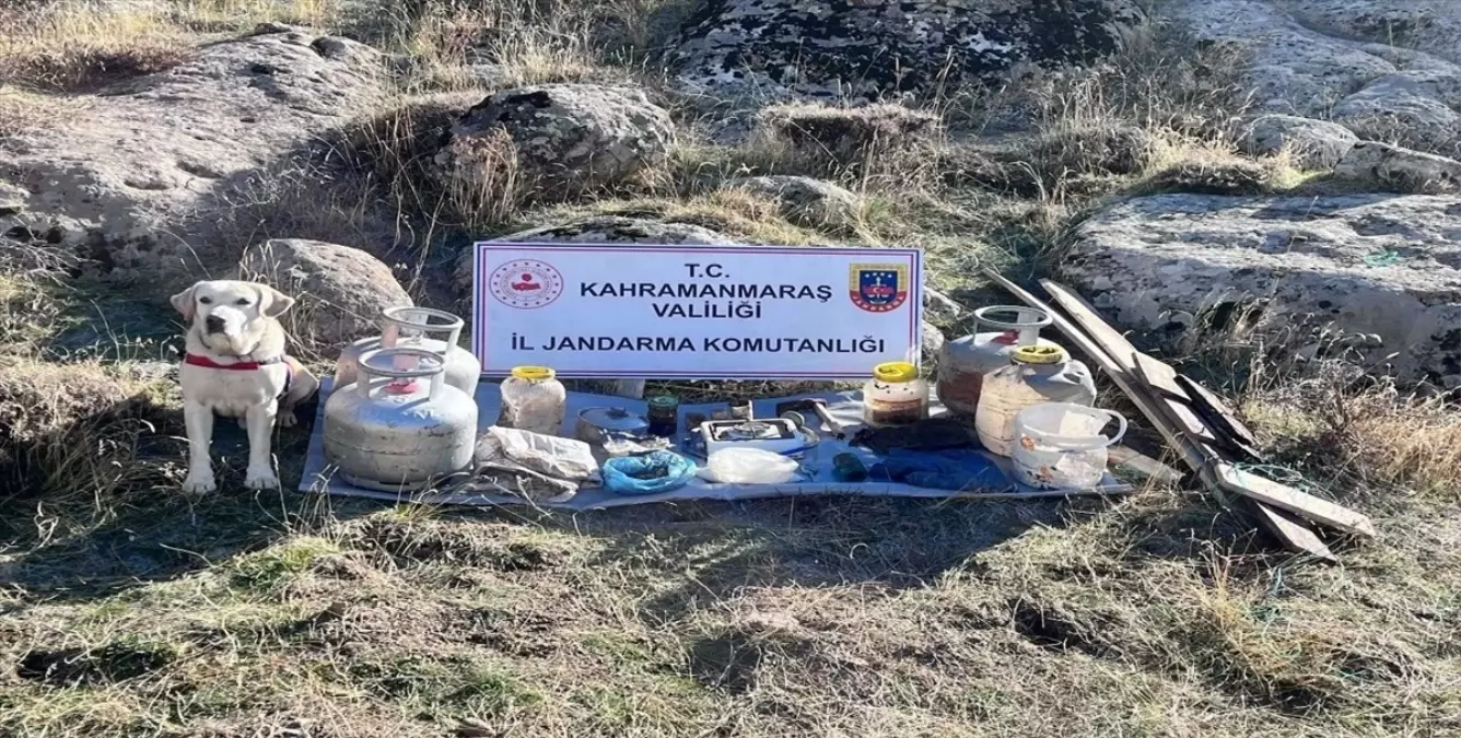 Kahramanmaraş\'ta terör operasyonunda yaşam malzemeleri ele geçirildi