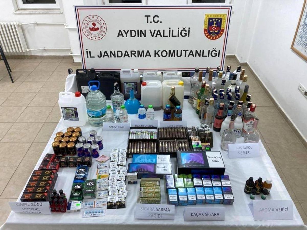 Aydın\'da Kaçak Sigara ve Alkol Operasyonu: 14 Gözaltı