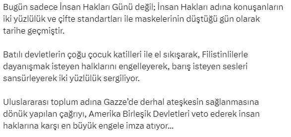 AK Parti Sözcüsü Çelik'ten İnsan Hakları Günü'nde Filistin mesajı: 10 dakikada bir çocuk ölüyor