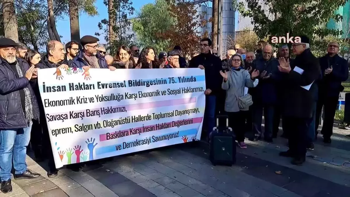 İzmir\'de İnsan Hakları Savunucularından "Dünya İnsan Hakları Günü" Açıklaması... Tihv Genel Sekreteri Üsterci: "Tüm Ülke Adeta İşkence Mekanı Haline...