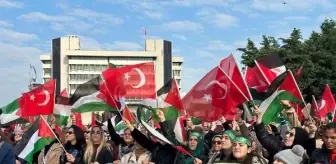 İzmir'de Filistin için destek yürüyüşü düzenlendi