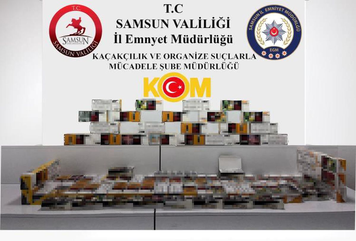 Samsun\'da 16 Bin 400 Makaron Ele Geçirildi