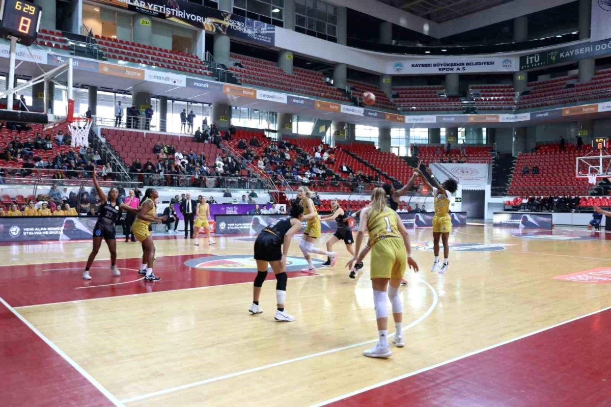 Melikgazi Kayseri Basketbol, Hatay Büyükşehir Belediyespor\'u mağlup etti
