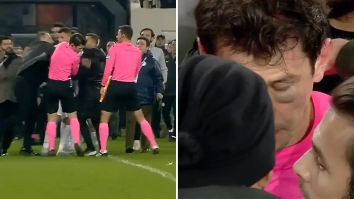 Ankaragücü-Rizespor maçı sonrası Hakem Halil Umut Meler\'e yumruklu saldırı