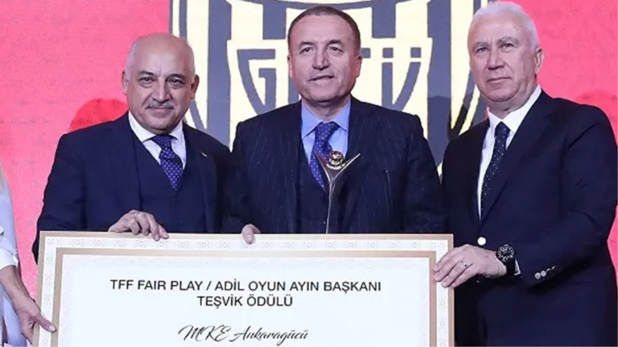 Halil Umut Meler\'e yumruk atan Ankaragücü Başkanı Faruk Koca, TFF\'den Fair Play ödülü almış