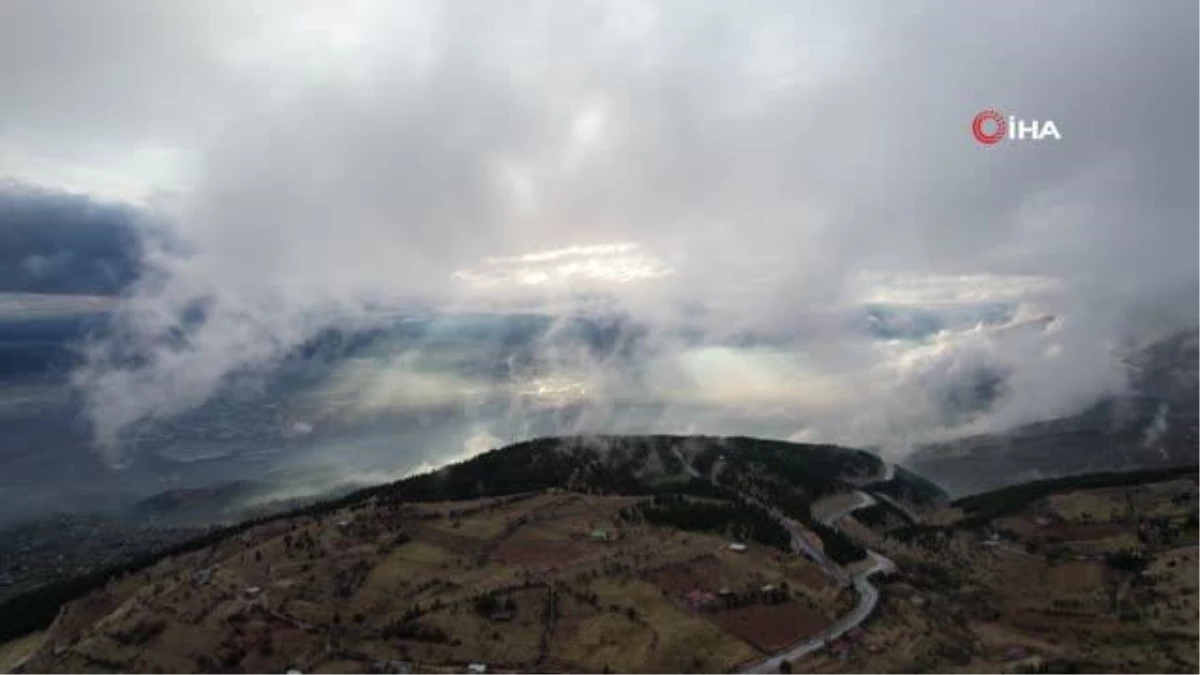 Kahramanmaraş\'ta sis bulutları görsel şölen oluşturdu