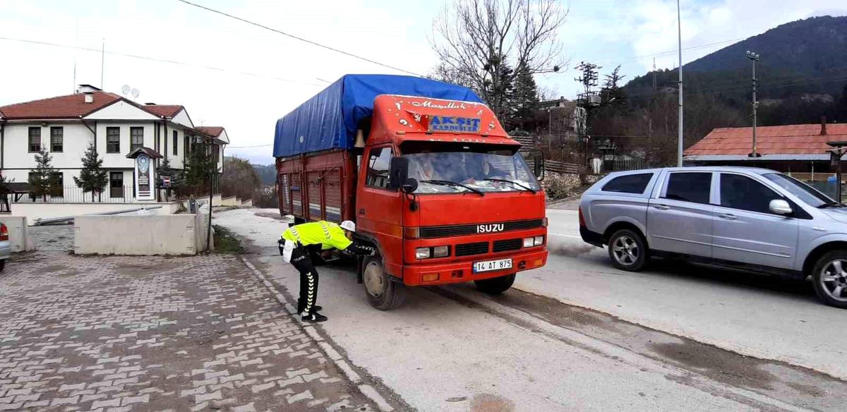 Mudurnu\'da Kış Lastiği Denetimi