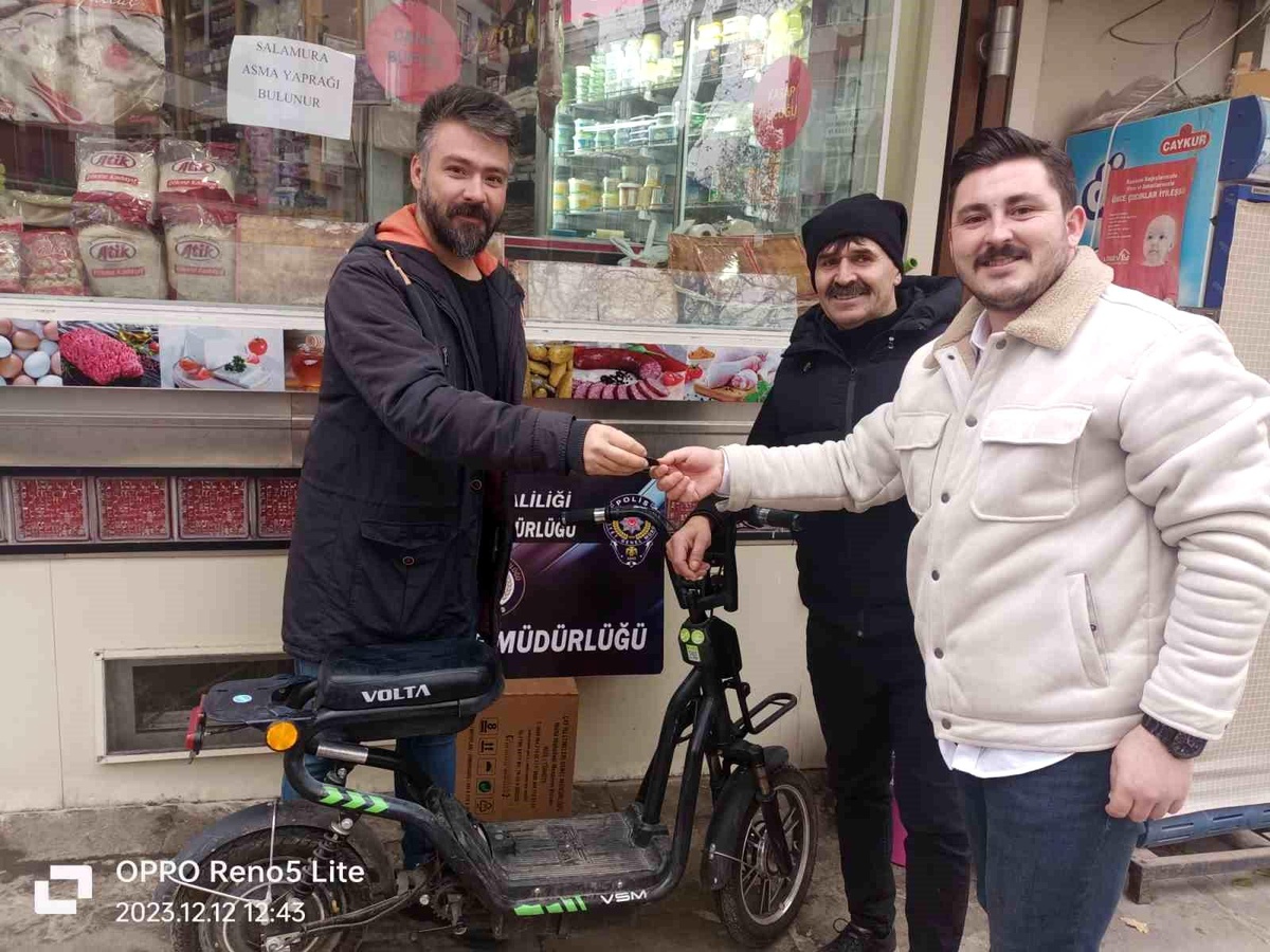 Bilecik\'te Çalınan Elektrikli Bisiklet Bulundu