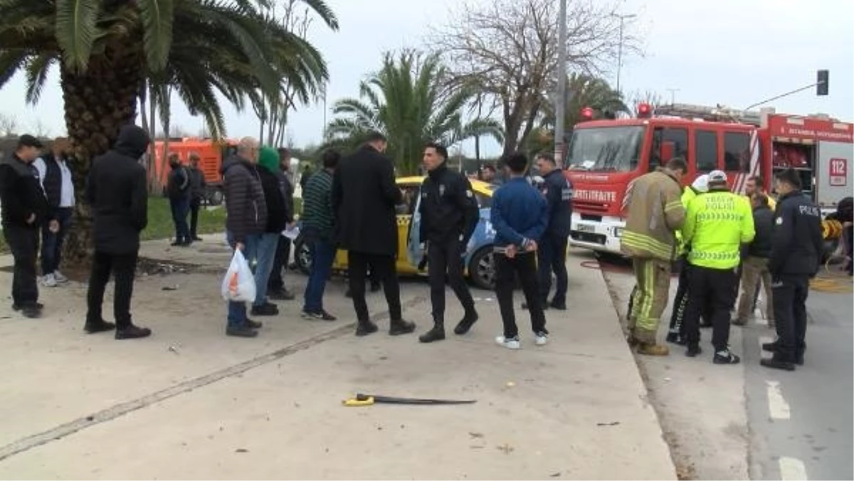 Maltepe\'de taksi kaza yaptı: 1 yaralı