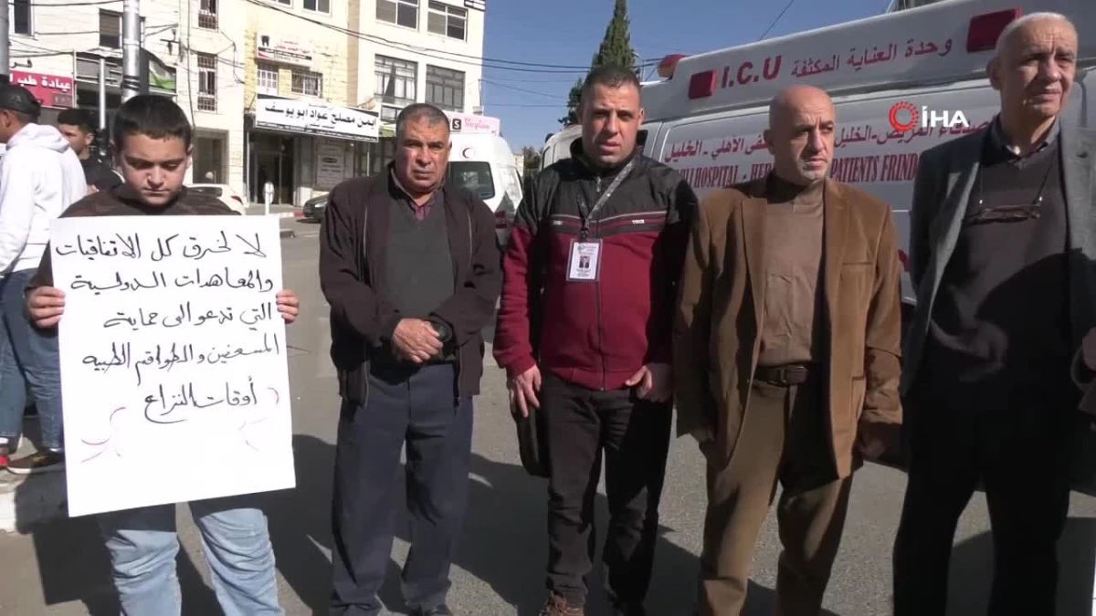 Batı Şeria\'daki sağlık çalışanlarından İsrail protestosu