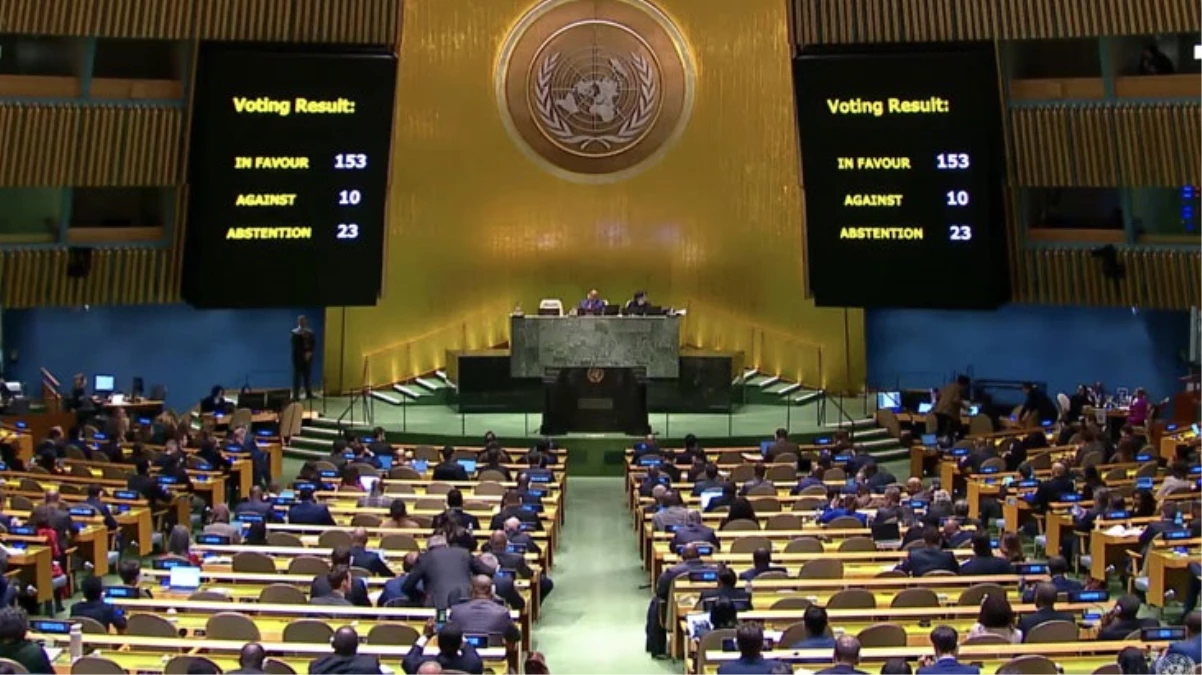 BM Genel Kurulu, Gazze için acil ateşkes tasarısını 10\'a karşı 153 oyla kabul etti