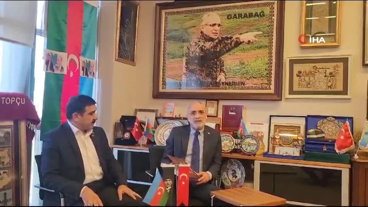 Cumhurbaşkanı Başdanışmanı Topçu, Azerbaycan\'ın milli kahramanı Hüseyinli ile görüştü