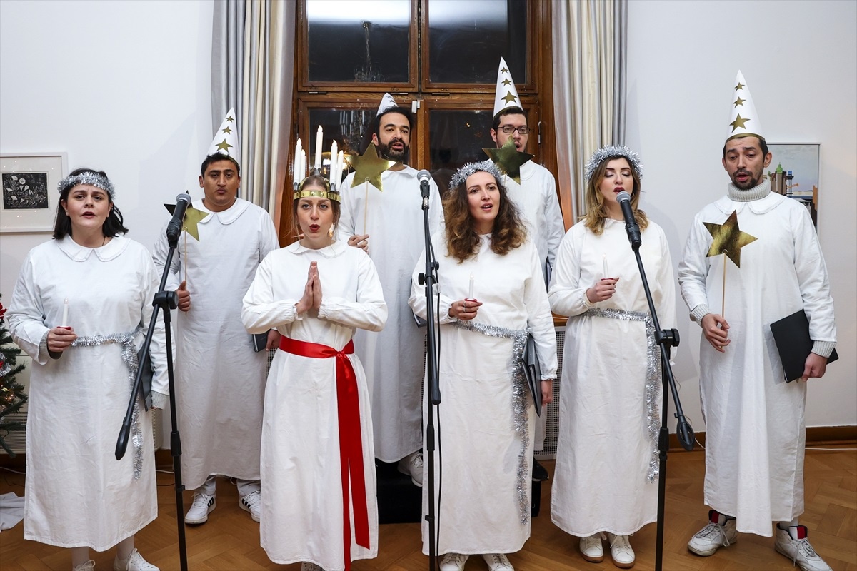 İsveç Büyükelçiliği\'nden Santa Lucia resepsiyonu