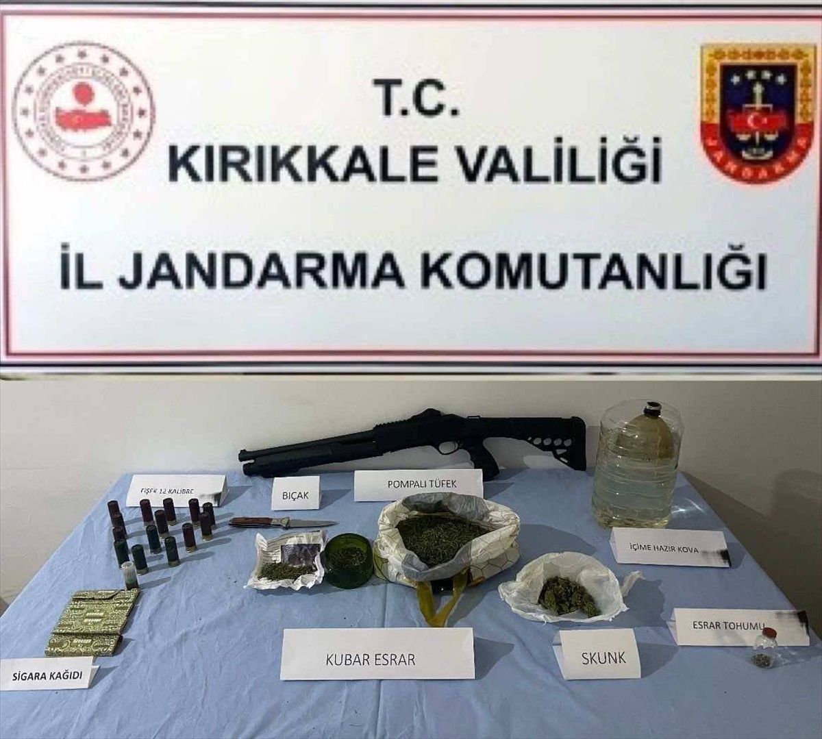 Kırıkkale\'de durdurulan tırda uyuşturucu ve silah ele geçirildi