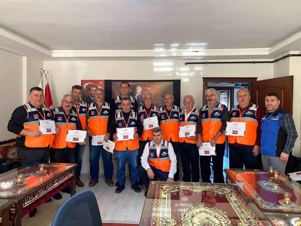 Rize Muhtarları AFAD Gönüllüsü Oldu