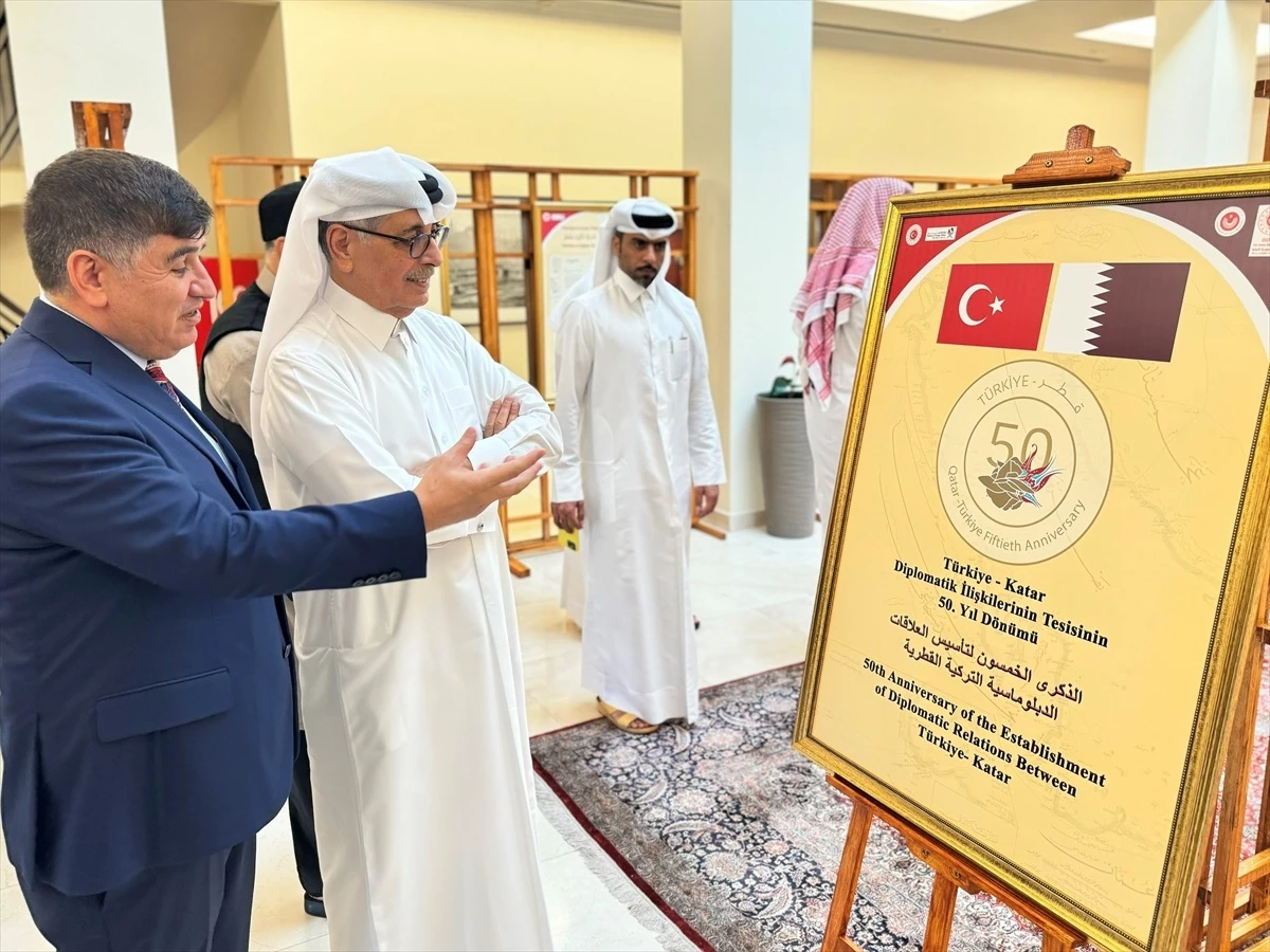 Türkiye\'nin Doha Büyükelçiliğinde "Türkiye ve Katar Diplomatik Metinler Sergisi" açıldı