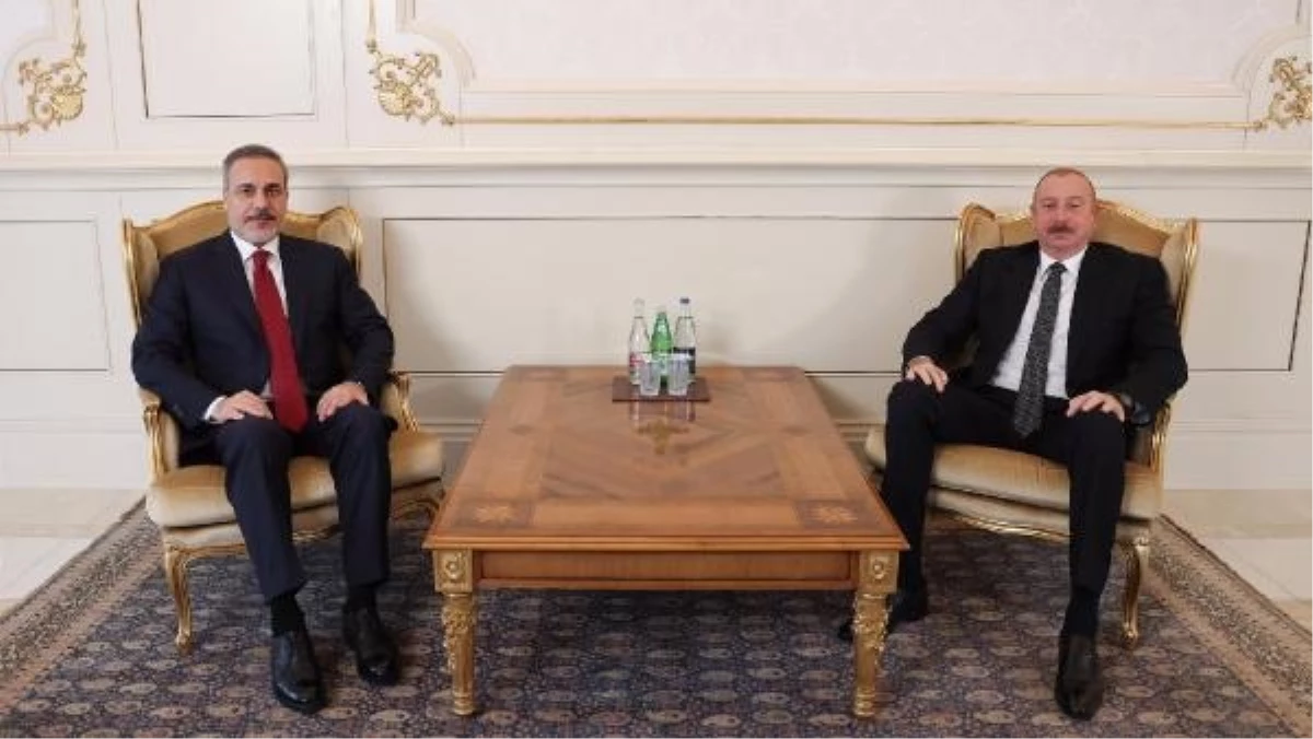 Bakan Fidan, Azerbaycan Cumhurbaşkanı Aliyev ile bir araya geldi