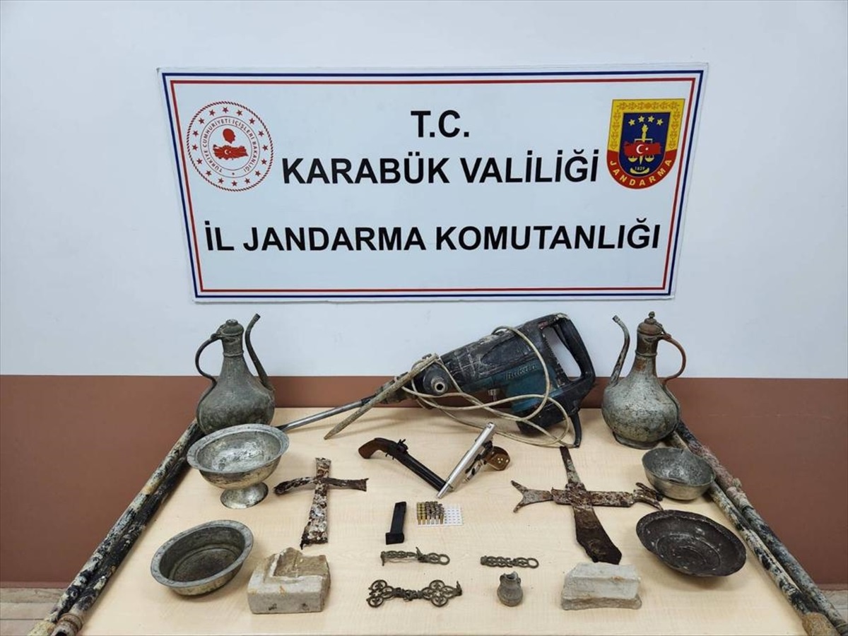 Safranbolu\'da kaçak kazı yapan şüpheli gözaltına alındı