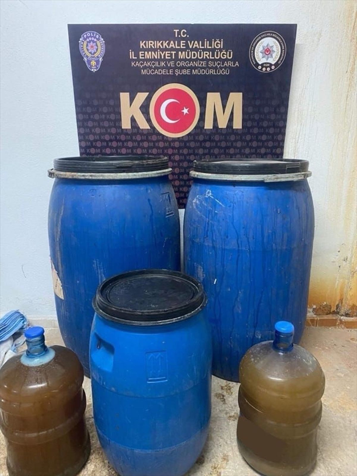Kırıkkale\'de 580 litre sahte içki ele geçirildi