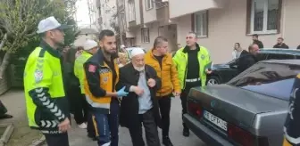 Orhangazi'de otomobil yokuşta kaza yaptı: 2 yaralı