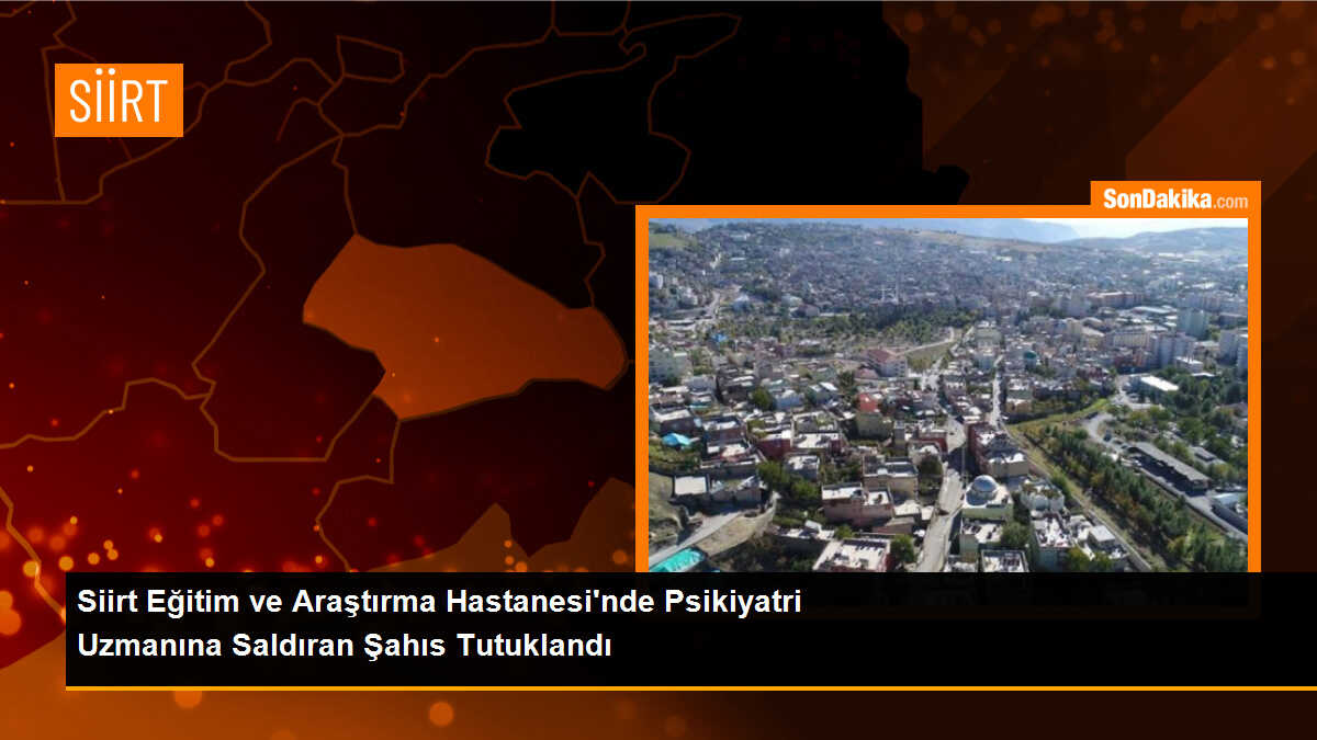 Siirt Eğitim ve Araştırma Hastanesi\'nde Psikiyatri Uzmanına Saldıran Şahıs Tutuklandı