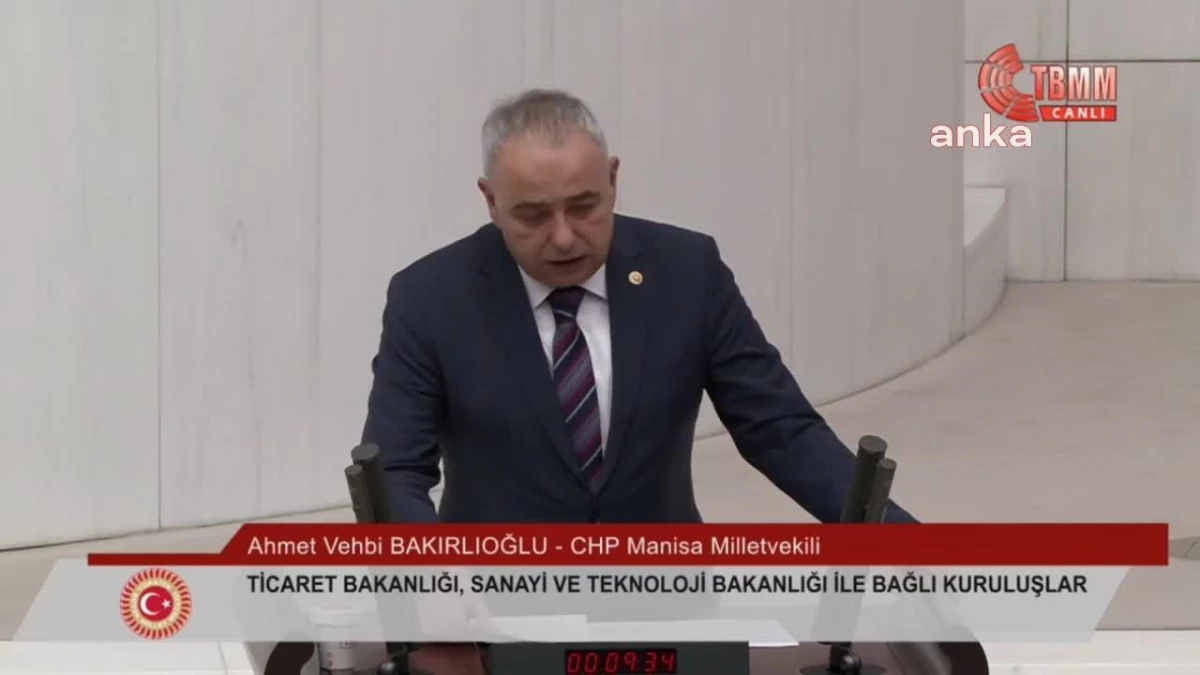 CHP Milletvekili: Sanayinin payı düşmüş, imalat sanayisinin payı düşmüş