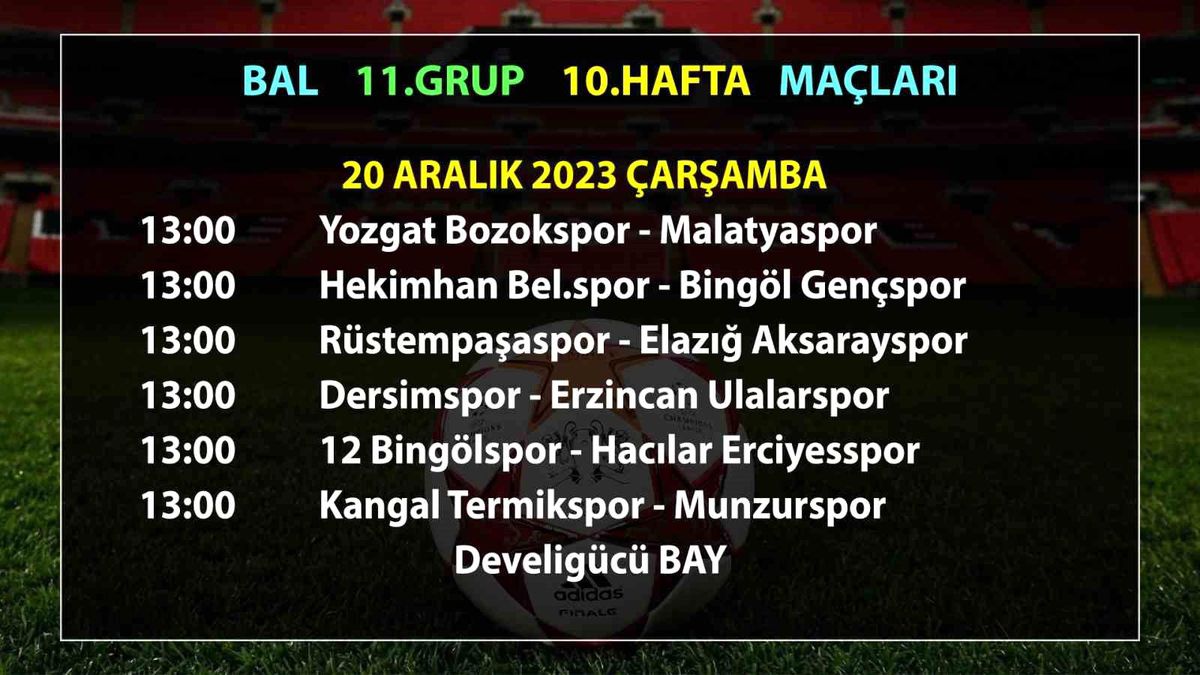 Bölgesel Amatör Lig\'de maç programı belli oldu