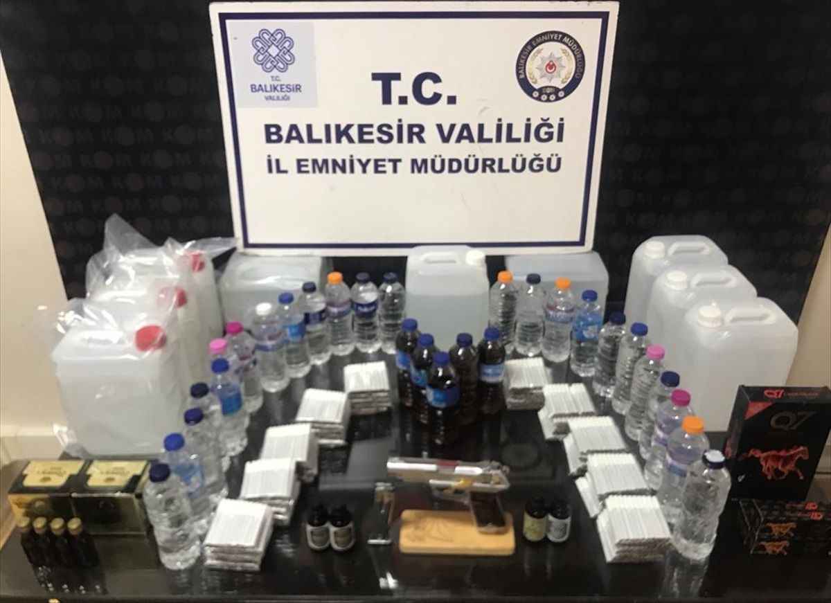Edremit\'te sahte içki operasyonu: Bir zanlı gözaltına alındı