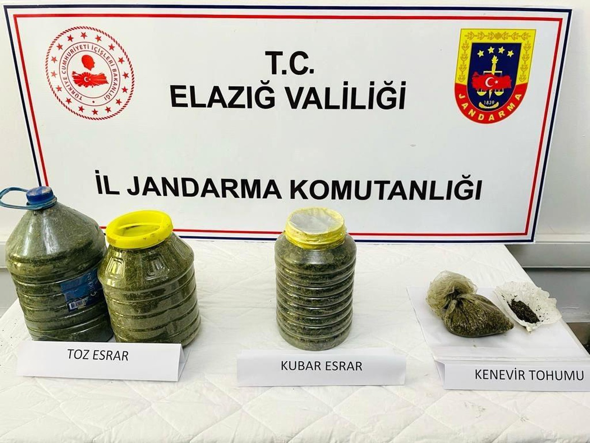 Elazığ\'da 14 Kilo Esrar Ele Geçirildi